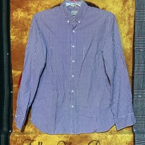 J.CREW-men’s purple plaid SLIM ‘COTTON SHIRTING’ long sleeve dress shirt